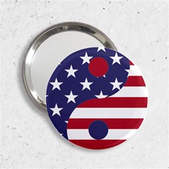 Yang Yin America Flag Abstract Art Asian Balance 2 25  Handbag Mirrors by Wegoenart