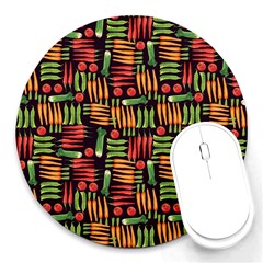 Vegetable Round Mousepad by SychEva