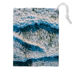 Waves Wave Nature Beach Drawstring Pouch (5xl) by Salman4z