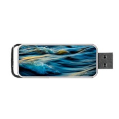 Waves Wave Water Blue Sea Ocean Abstract Portable Usb Flash (one Side) by Salman4z