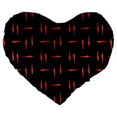 Hot Peppers Large 19  Premium Heart Shape Cushions by SychEva