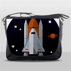 Rocket Space Universe Spaceship Messenger Bag by Salman4z