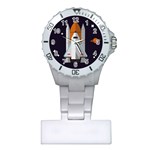 Rocket Space Universe Spaceship Plastic Nurses Watch Front