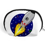 Rocket Ship Launch Vehicle Moon Accessory Pouch (Medium) Front