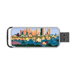 City Buildings Urban Dawn Portable Usb Flash (one Side) by Salman4z
