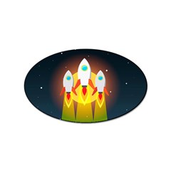 Rocket Take Off Missiles Cosmos Sticker Oval (10 Pack) by Salman4z