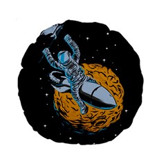 Astronaut Planet Space Science Standard 15  Premium Round Cushions by Salman4z