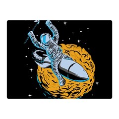 Astronaut Planet Space Science Two Sides Premium Plush Fleece Blanket (mini) by Salman4z