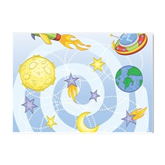 Science Fiction Outer Space Crystal Sticker (a4) by Salman4z