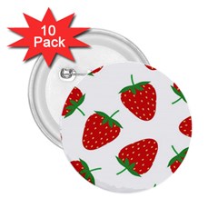 Seamless Pattern Fresh Strawberry 2 25  Buttons (10 Pack)  by Salman4z
