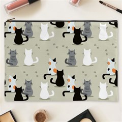 Cute Cat Seamless Pattern Cosmetic Bag (xxxl) by Salman4z