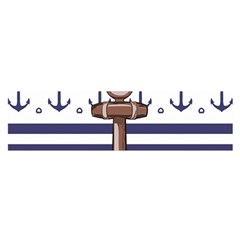 Anchor Background Design Oblong Satin Scarf (16  X 60 ) by Salman4z