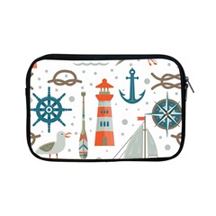 Nautical Elements Pattern Background Apple Ipad Mini Zipper Cases by Salman4z