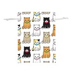Cat Kitten Seamless Pattern Lightweight Drawstring Pouch (S) Back