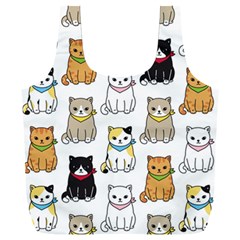 Cat Kitten Seamless Pattern Full Print Recycle Bag (xxxl) by Salman4z