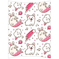 Cute Animal Seamless Pattern Kawaii Doodle Style Back Support Cushion by Salman4z