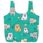Seamless-pattern-cute-cat-cartoon-with-hand-drawn-style Full Print Recycle Bag (XXXL) Front