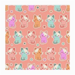 Cute-kawaii-kittens-seamless-pattern Medium Glasses Cloth by Salman4z