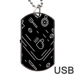 Coffee-background Dog Tag USB Flash (Two Sides) Back