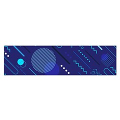 Classic-blue-background-abstract-style Oblong Satin Scarf (16  X 60 ) by Salman4z