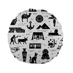 Dark-seamless-pattern-symbols-landmarks-signs-egypt --- Standard 15  Premium Round Cushions Back