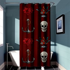 Tattoo-old-school-background-pattern Shower Curtain 36  X 72  (stall)  by Salman4z