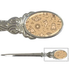 Egyptian-seamless-pattern-symbols-landmarks-signs-egypt Letter Opener by Salman4z