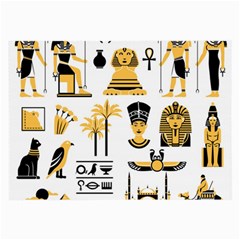Egypt-symbols-decorative-icons-set Large Glasses Cloth (2 Sides) by Salman4z