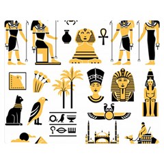 Egypt-symbols-decorative-icons-set Two Sides Premium Plush Fleece Blanket (medium) by Salman4z