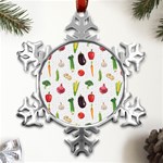 Vegetable Metal Small Snowflake Ornament Front