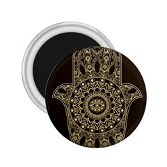 Hamsa-hand-drawn-symbol-with-flower-decorative-pattern 2 25  Magnets by Salman4z
