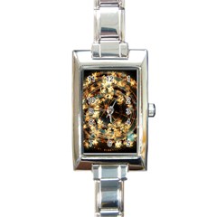 Science Fiction Background Fantasy Rectangle Italian Charm Watch by danenraven