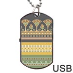 Seamless-pattern-egyptian-ornament-with-lotus-flower Dog Tag USB Flash (One Side) Front