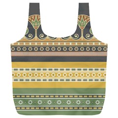 Seamless-pattern-egyptian-ornament-with-lotus-flower Full Print Recycle Bag (xxxl) by Salman4z