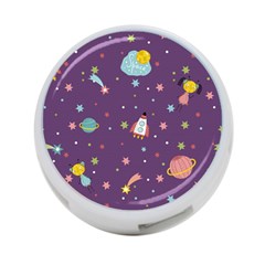 Space-travels-seamless-pattern-vector-cartoon 4-port Usb Hub (two Sides) by Salman4z