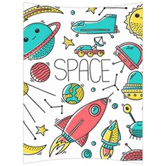 Space-cosmos-seamless-pattern-seamless-pattern-doodle-style Back Support Cushion by Salman4z