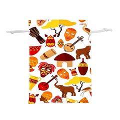 Africa-jungle-ethnic-tribe-travel-seamless-pattern-vector-illustration Lightweight Drawstring Pouch (l) by Salman4z