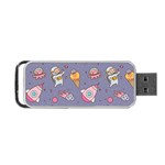 Outer-space-seamless-background Portable USB Flash (Two Sides) Back
