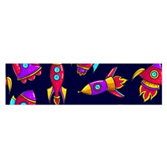 Space-patterns Oblong Satin Scarf (16  X 60 ) by Salman4z