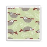 Sloths-pattern-design Memory Card Reader (Square) Front