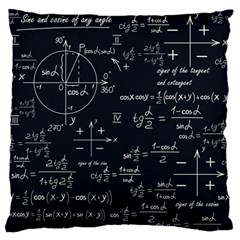 Mathematical-seamless-pattern-with-geometric-shapes-formulas Standard Premium Plush Fleece Cushion Case (one Side) by Salman4z