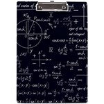 Mathematical-seamless-pattern-with-geometric-shapes-formulas A4 Acrylic Clipboard Front