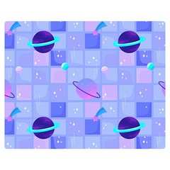 Seamless-pattern-pastel-galaxy-future Two Sides Premium Plush Fleece Blanket (medium) by Salman4z