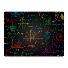 Mathematical-colorful-formulas-drawn-by-hand-black-chalkboard Two Sides Premium Plush Fleece Blanket (mini) by Salman4z