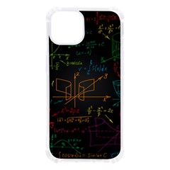 Mathematical-colorful-formulas-drawn-by-hand-black-chalkboard Iphone 13 Tpu Uv Print Case by Salman4z