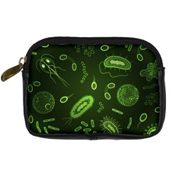 Bacteria-virus-seamless-pattern-inversion Digital Camera Leather Case by Salman4z