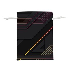 Gradient-geometric-shapes-dark-background Lightweight Drawstring Pouch (m) by Salman4z