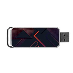 Gradient-geometric-shapes-dark-background-design Portable Usb Flash (one Side) by Salman4z