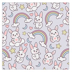 Seamless-pattern-with-cute-rabbit-character Square Satin Scarf (36  X 36 ) by Salman4z