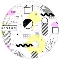 Graphic-design-geometric-background Round Trivet by Salman4z